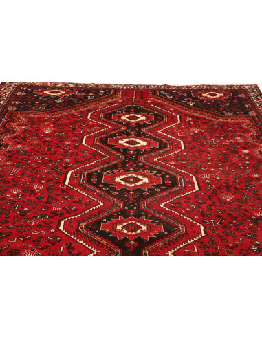 Rug Shiraz Persia maroon red 235x337