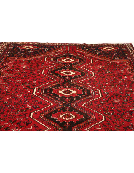 Rug Shiraz Persia maroon red 235x337