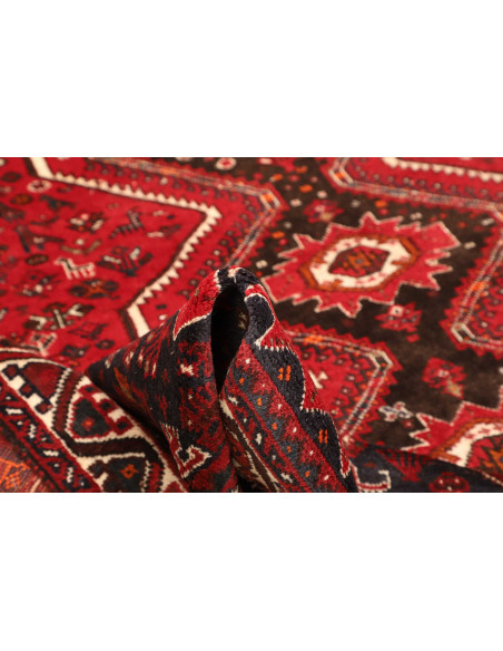 Rug Shiraz Persia maroon red 235x337