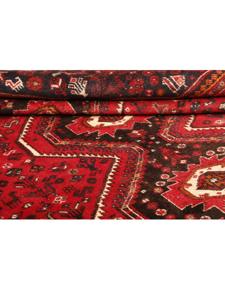 Rug Shiraz Persia maroon red 235x337