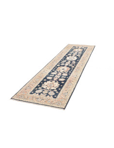 Rug Kazak Afghanistan 83x286 Dark Blue Light Be 2