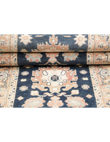 Rug Kazak Afghanistan 83x286 Dark Blue Light Be