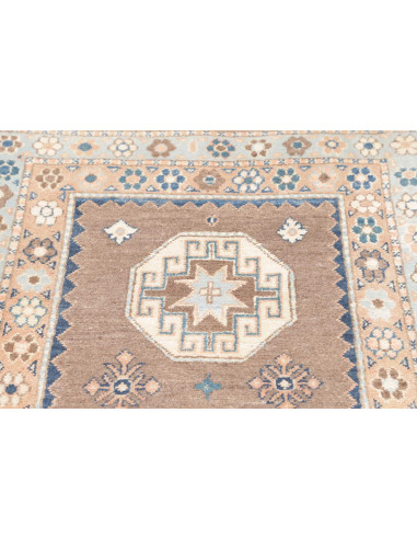 Tappeto Kazak Afghanistan 81x288 Marrone Tortor