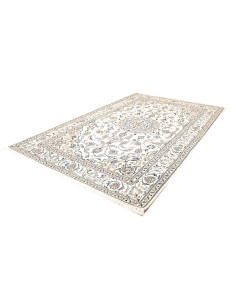 Rug Nain Kashmar Persia white grey 205x305 2