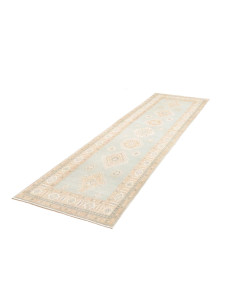 Tappeto Kazak Afghanistan 83x297 Celeste Azzurr 2