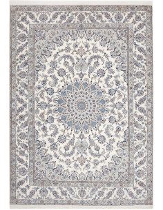 Rug Nain Kashmar Persia white grey 244x349