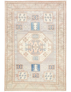 Rug Kazak Afghanistan 202x297 Pearl Grey Cream
