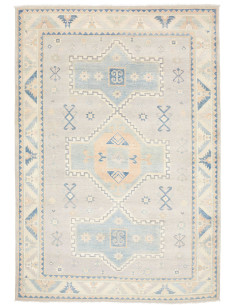 Tappeto Kazak Afghanistan 186x270 Grigio Chiaro