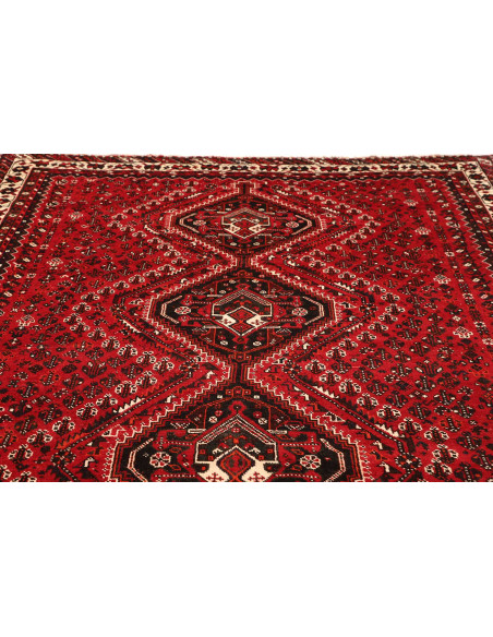 Rug Shiraz Persia maroon yellow 225x300