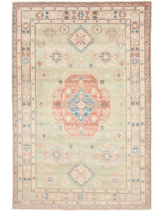 Rug Kazak Afghanistan 200x300 Light Sage Green