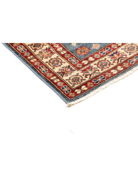 Tappeto Kazak Fine Pakistan 86x306 Blu Petrolio