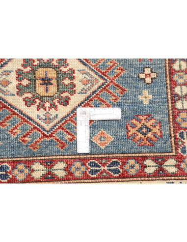 Tappeto Kazak Fine Pakistan 86x306 Blu Petrolio