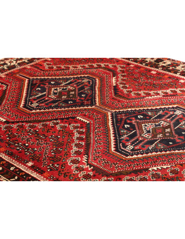 Rug Shiraz Persia maroon yellow 205x293
