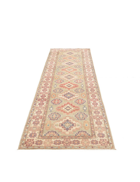 Tappeto Kazak Afghanistan 88x298 Verde Salvia A