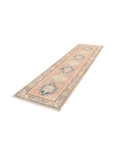 Tappeto Kazak Afghanistan 81x297 Rosa Pesca Azz 2