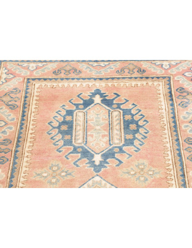 Tappeto Kazak Afghanistan 81x297 Rosa Pesca Azz