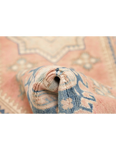 Rug Kazak Afghanistan 81x297 Peach Pink Blue Cr