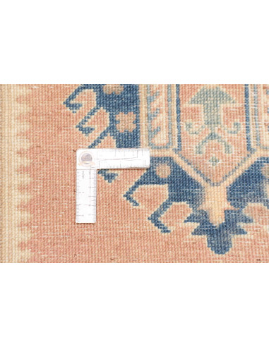 Rug Kazak Afghanistan 81x297 Peach Pink Blue Cr