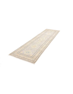 Tappeto Kazak Afghanistan 85x290 Grigio Chiaro 2