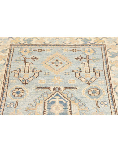 Rug Kazak Afghanistan 85x283 Light Blue Beige B