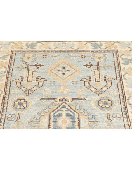 Rug Kazak Afghanistan 85x283 Light Blue Beige B