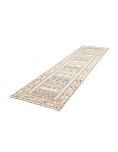 Tappeto Kazak Afghanistan 91x329 Blu Chiaro Bei 2