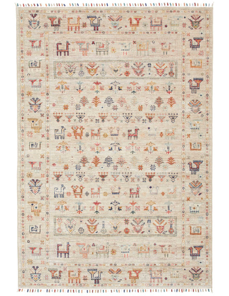 Tappeto Rubin Pakistan 126x181 Beige Multicolor