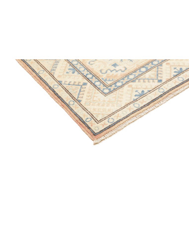 Tappeto Kazak Afghanistan 85x285 Crema Azzurro