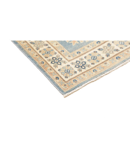 Tappeto Kazak Afghanistan 81x294 Azzurro Cielo