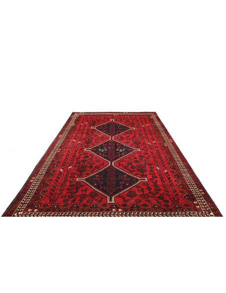 Rug Shiraz Persia maroon red 208x305