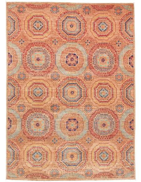 Rug Mamlouk Pakistan 148x210 Terracotta Blue