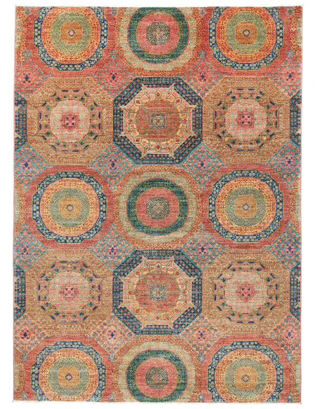 Rug Mamlouk Pakistan 168x232 Terracotta Petrol