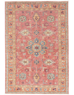 Tappeto Kazak Fine Pakistan 126x189 Rosso Coral