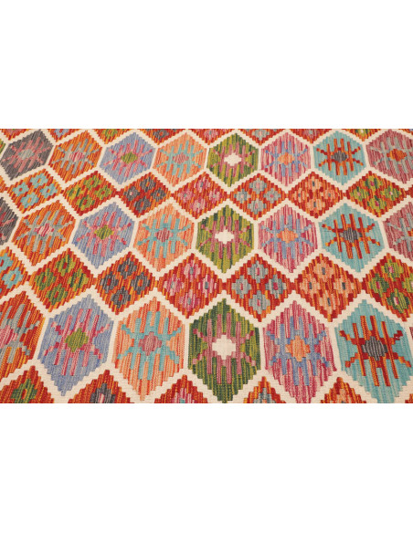 Rug Kilim Afghanistan 207x300 Red Terracotta Mu