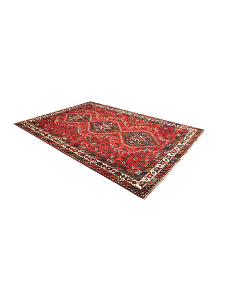 Rug Shiraz Persia maroon yellow 213x303