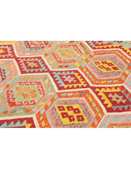 Rug Kilim Afghanistan 254x287 Red Orange Light
