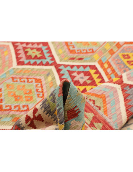 Tappeto Kilim Afghanistan 254x287 Rosso Arancio
