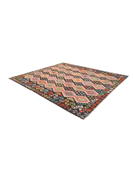 Tappeto Kilim Afghanistan 254x287 Carbone Multi