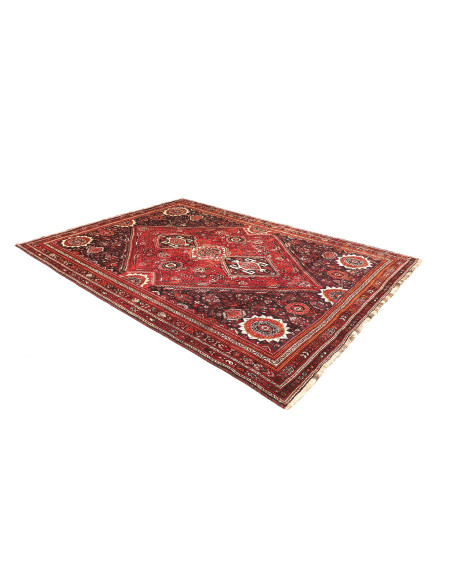 Rug Shiraz Persia maroon yellow 218x308