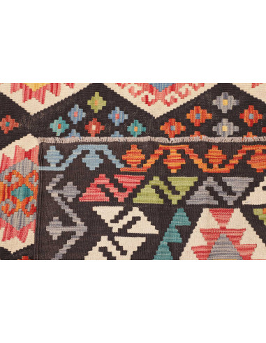 Tappeto Kilim Afghanistan 254x287 Carbone Multi