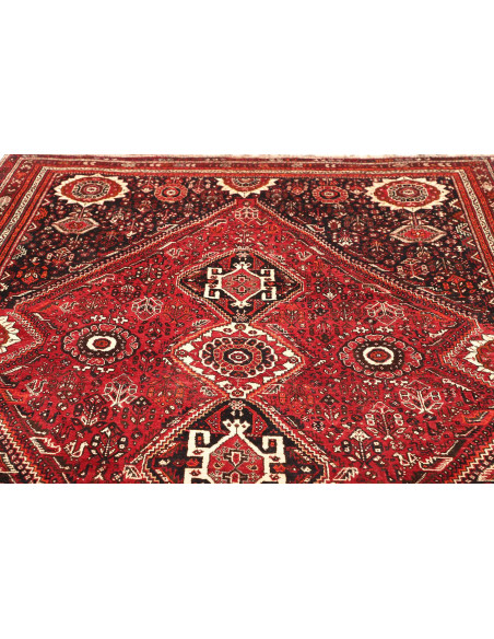 Rug Shiraz Persia maroon yellow 218x308