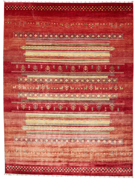 Tappeto Siva Pakistan 273x364 Rosso Terracotta