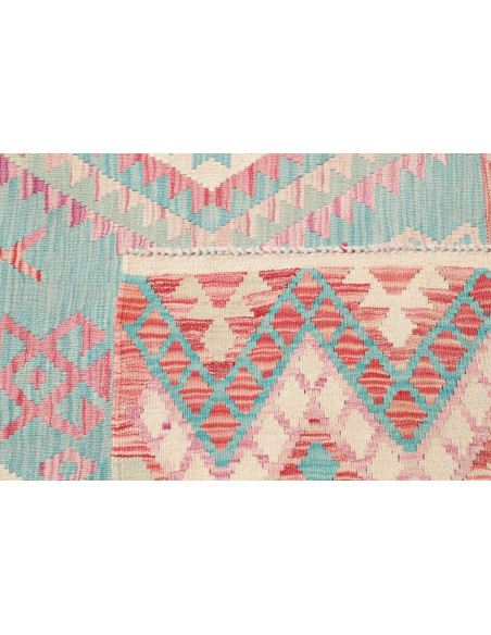 Rug Kilim Afghanistan 210x292 Sky Blue Coral Wh