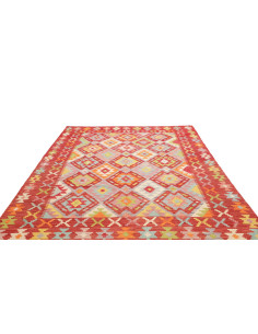 Tappeto Kilim Afghanistan 205x290 Rosso Crema B 2