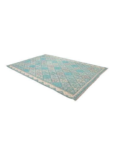 Rug Kilim Afghanistan 206x304 Turquoise Beige L