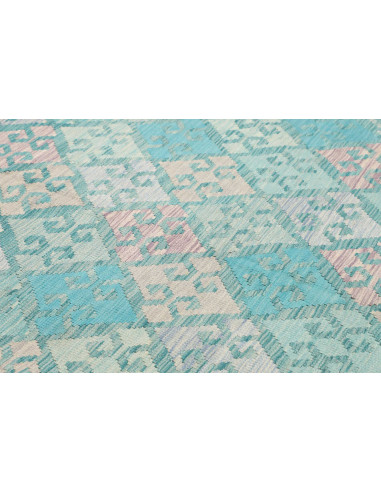 Rug Kilim Afghanistan 206x304 Turquoise Beige L
