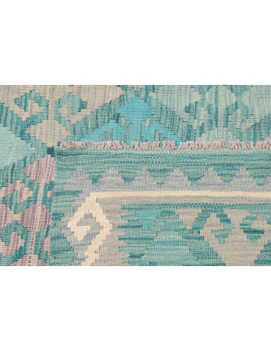 Tappeto Kilim Afghanistan 206x304 Turchese Beig