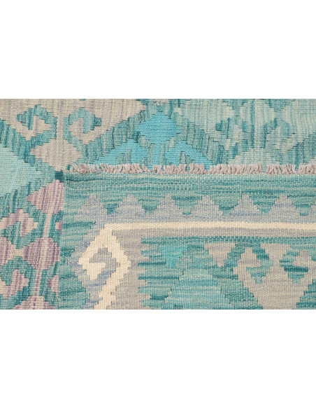 Tappeto Kilim Afghanistan 206x304 Turchese Beig