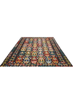 Rug Kilim Afghanistan 204x288 Charcoal Grey Aqu 2