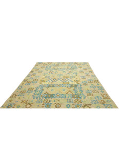 Rug Kilim Afghanistan 208x293 Light Beige Sage 2